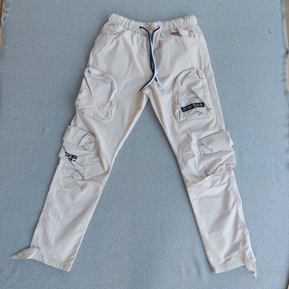 Smoke Rise Cargo Pants Women‎ M Beige RED Division Fearless Streetwear Joggers